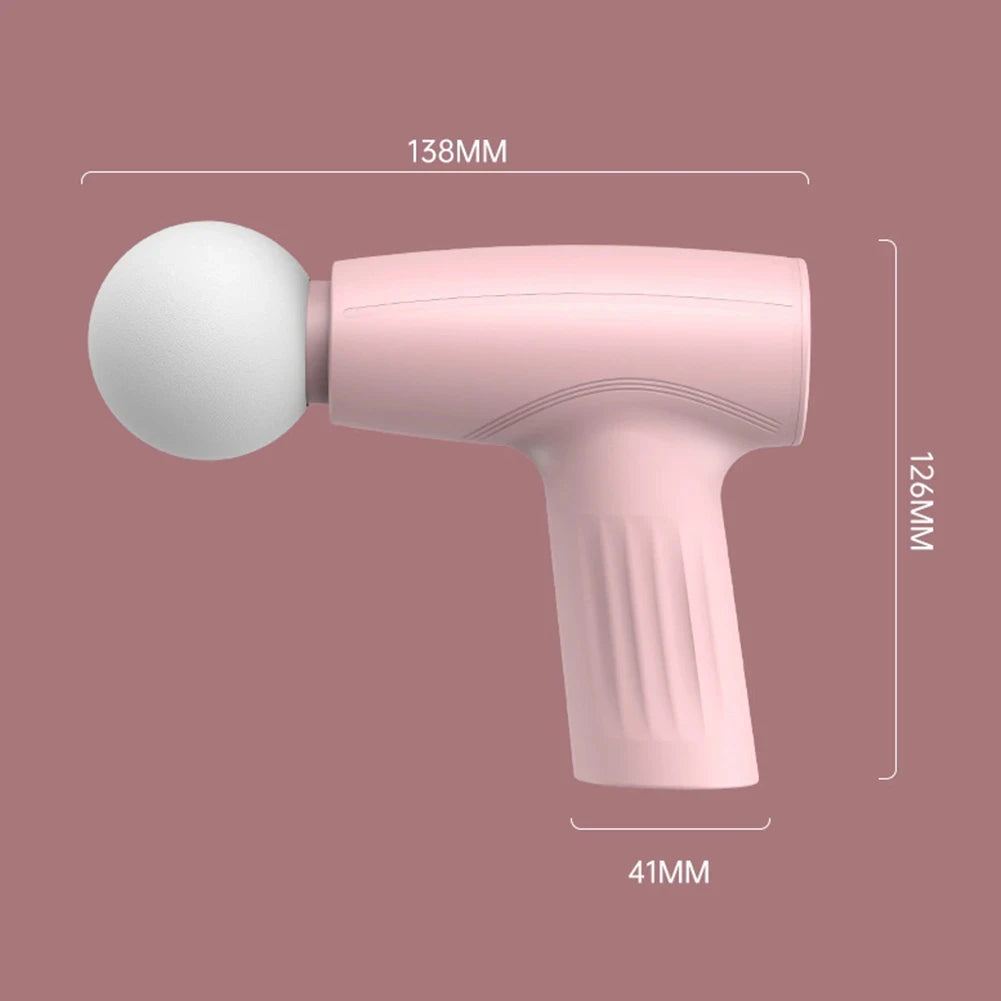 MiniPro Pink Massage Gun – Handheld Deep Tissue Therapy Gun for Muscle Relief & Fascia Massage