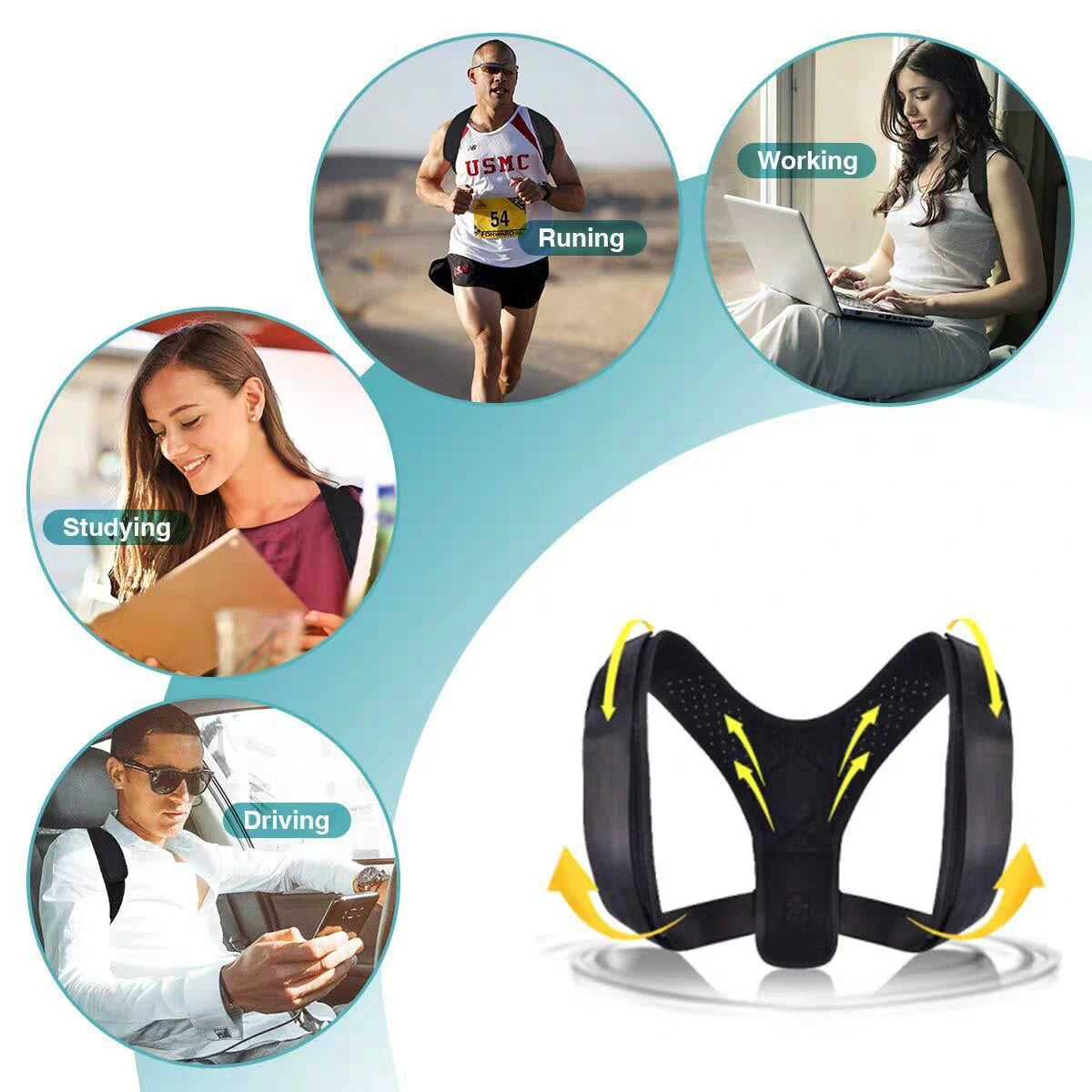 AlignPro Posture Corrector – Upper Back & Shoulder Support Brace for Men & Women