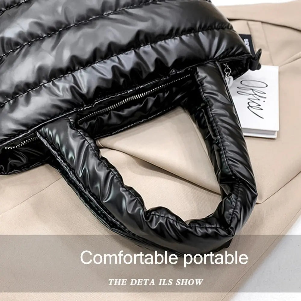 CloudTote™: Lightweight Down Cotton Shoulder & Crossbody Handbag