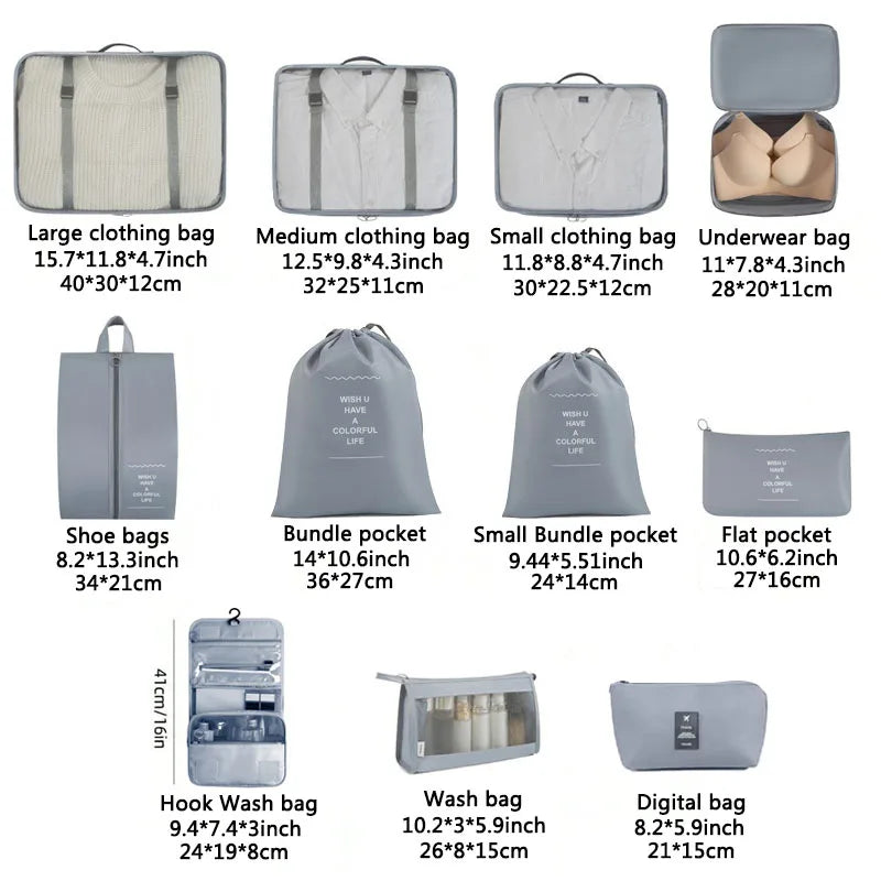 Dorm & Travel Organizer Set – Packing Cubes for Students & Travelers