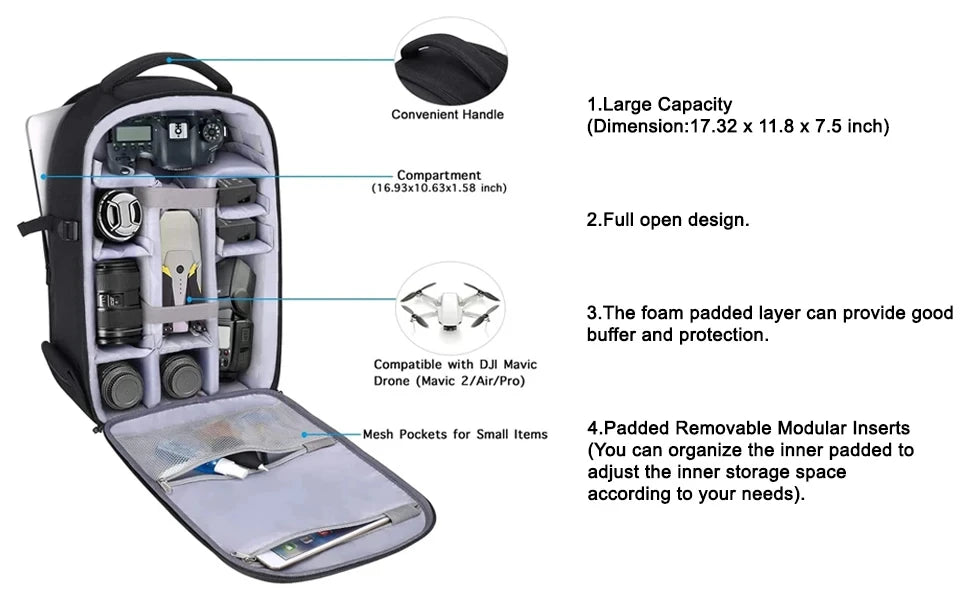 ProShell™  DLSR Creator Camera Backpack – Waterproof Hardshell Gear Bag with Laptop & Tripod Compartment (20+ Colours)