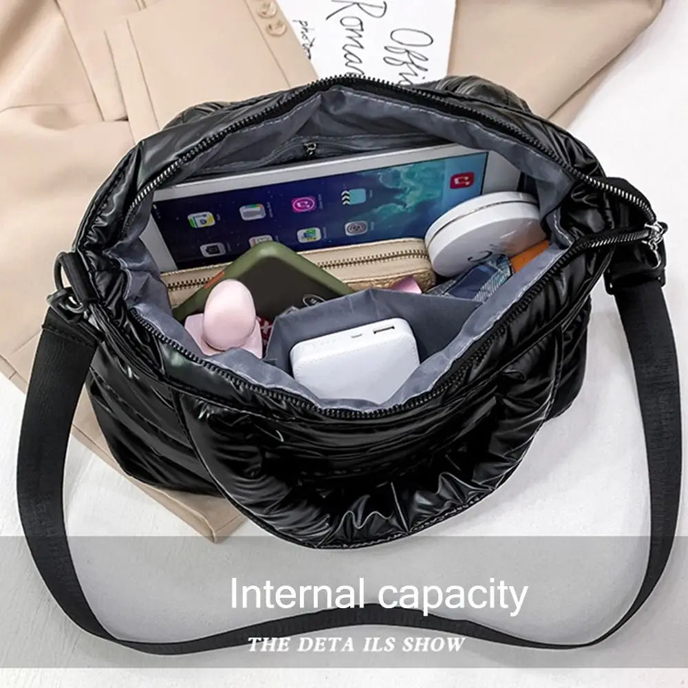 CloudTote™: Lightweight Down Cotton Shoulder & Crossbody Handbag