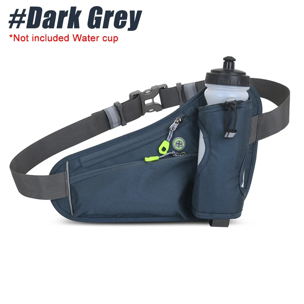 TrailFlow™ Reflective Hydration Waist Pack – Fanny Pack with Water Bottle Holder for Running, Hiking & Outdoor Fitness