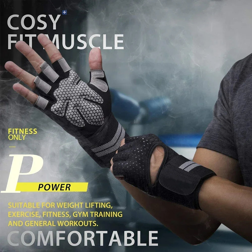 GripGuard Pro Weightlifting Gloves – With Wrist Support for Gym, CrossFit & Strength Training