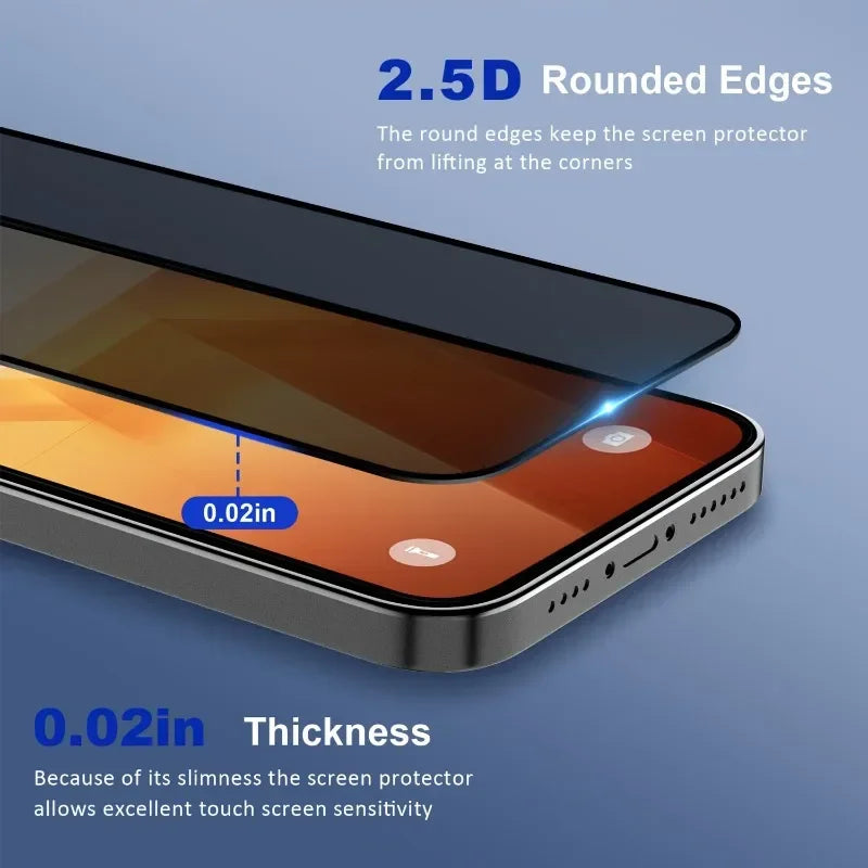 5Pcs Full Cover Privacy Screen Protector For iPhone 16 - iPhone 6