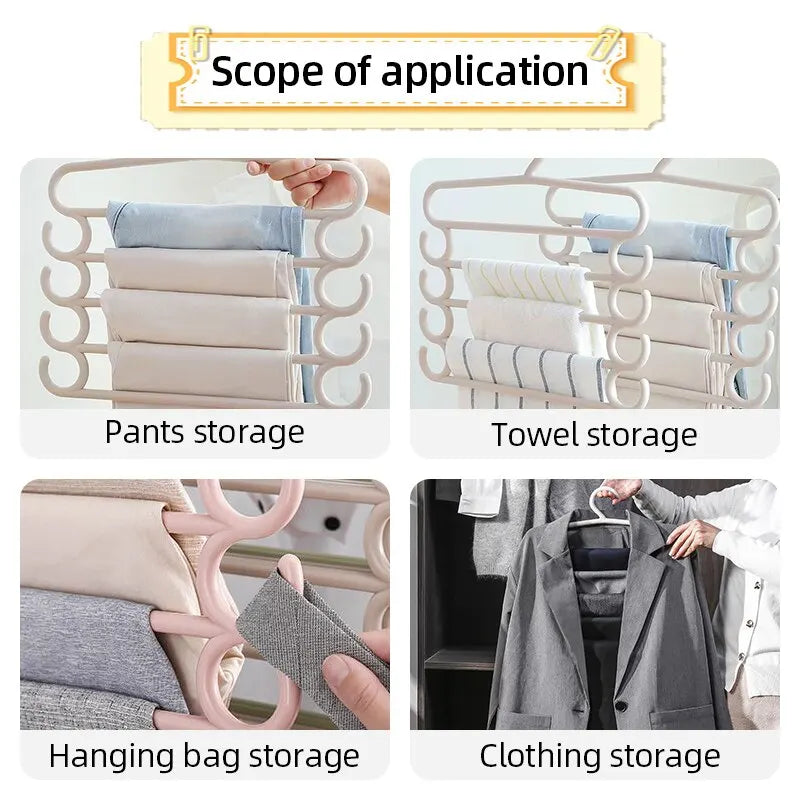 FoldLess™ Clothes Hanger Set - Multifunctional Household Space Saving - 5 Layers