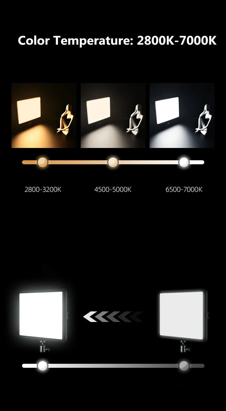 GlowFrame LED Light Panel Kit – 8"/12" Dimmable Video Light with Tripod for YouTube, Live Streaming & Studio Shoots