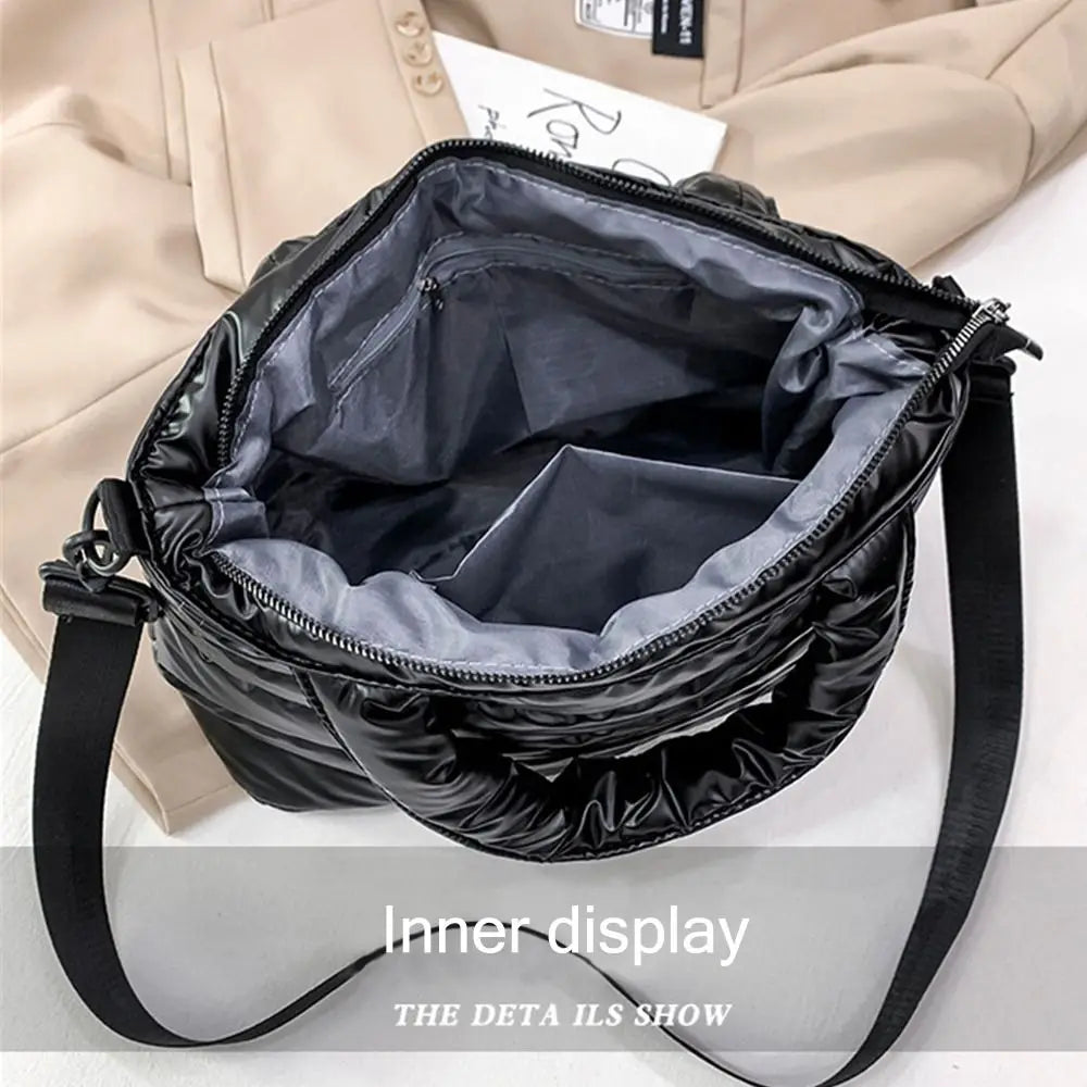 CloudTote™: Lightweight Down Cotton Shoulder & Crossbody Handbag