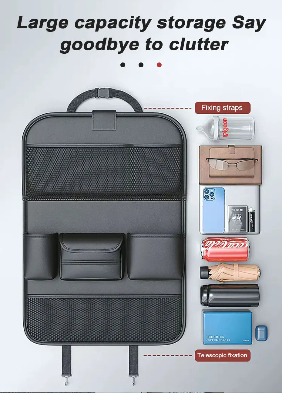 Deluxe Multi-Pocket Backseat Tray Organizer