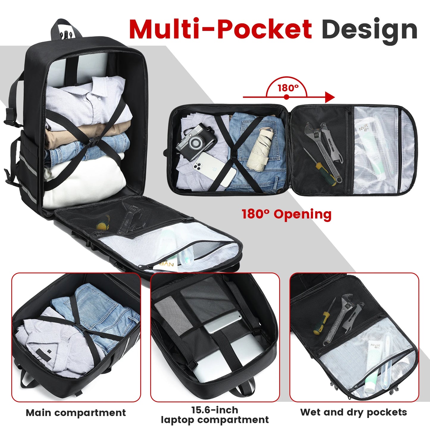 RiderVault™ Moto Helmet Backpack – Waterproof Large-Capacity Racing & Travel Gear Bag