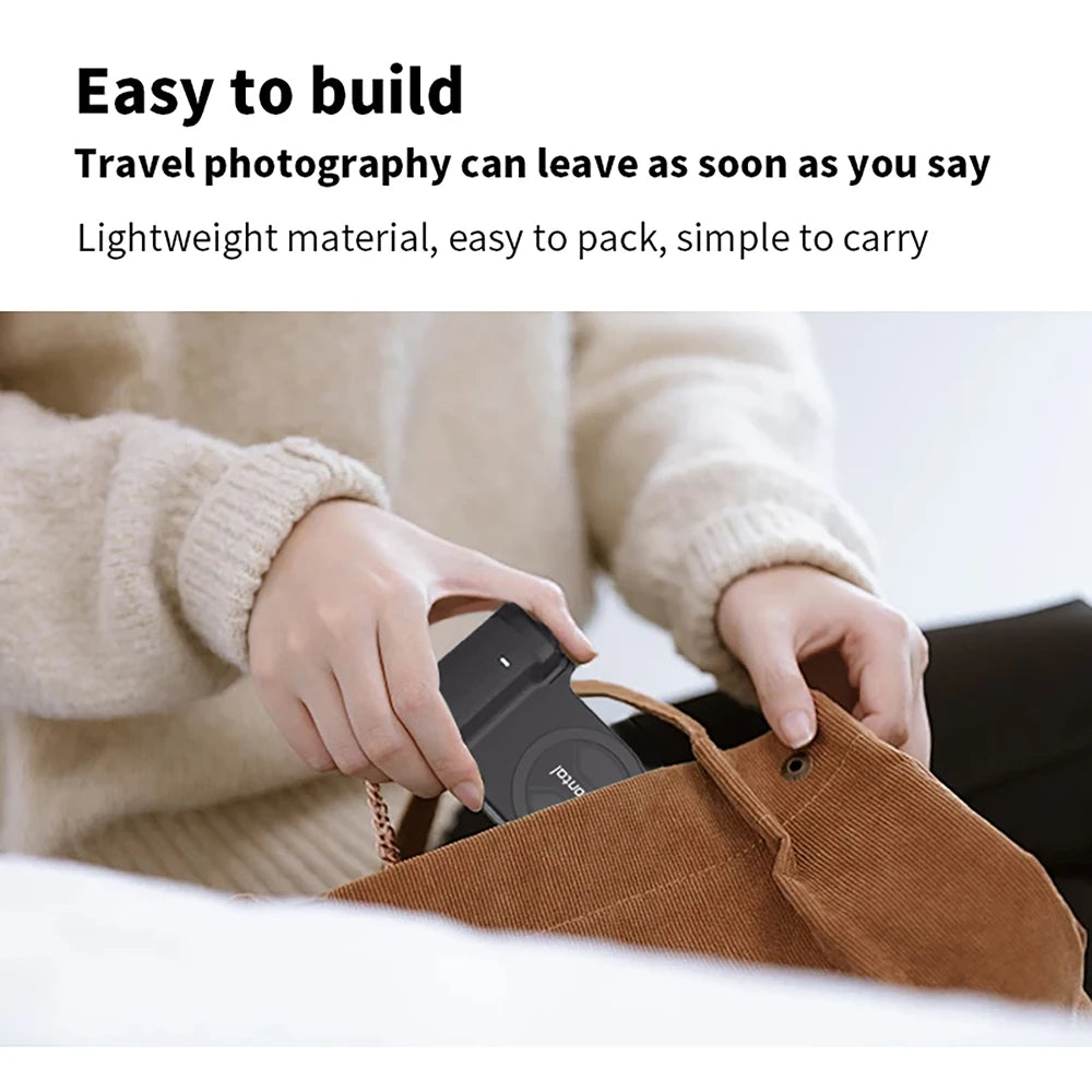 VlogPro Snap Handle – Magnetic Selfie Grip with Wireless Remote