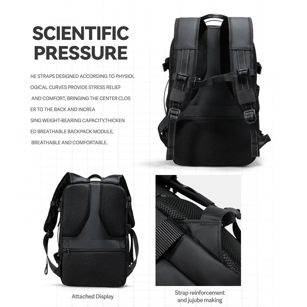 AirBack™ VacPack 40L – Expandable Travel Backpack with Built-In Vacuum Compression