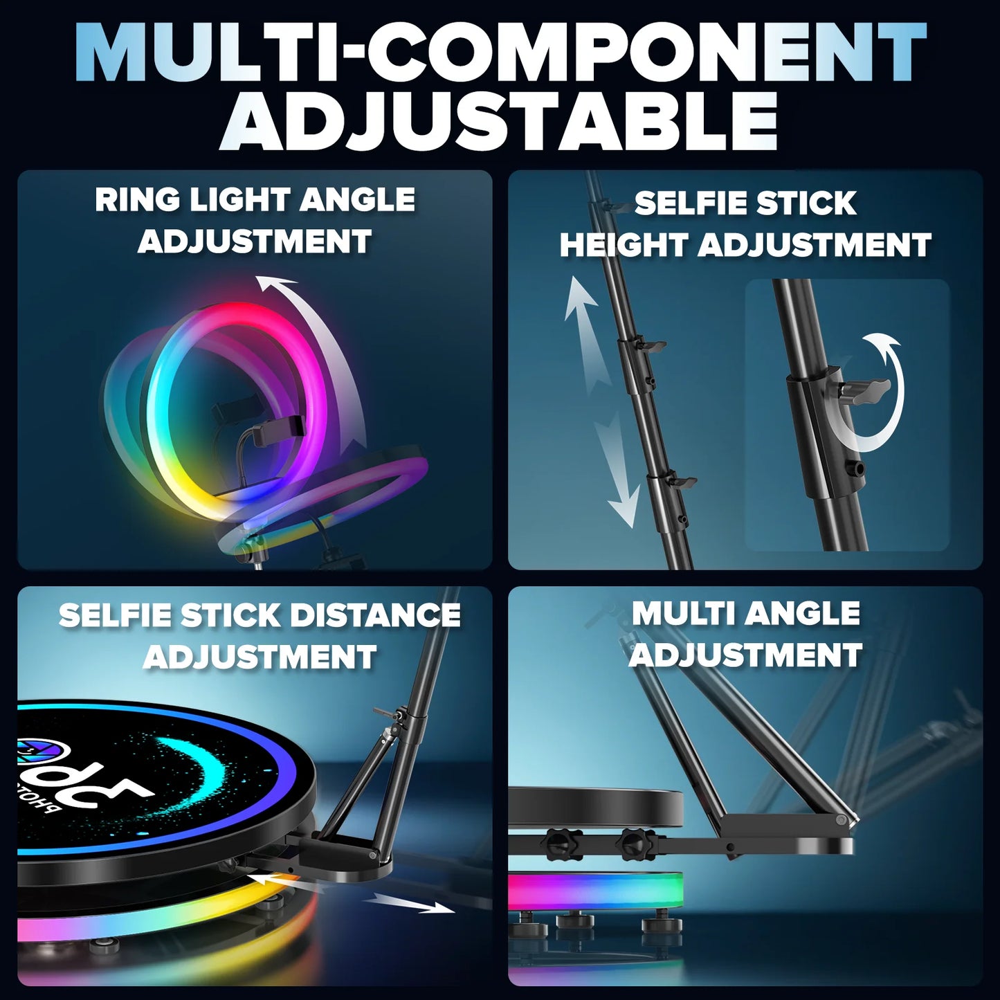 SpinStar™ 360 Photo Booth – APP & Remote Controlled Video Booth with RGB Ring Light for Events, Parties & Content Creation