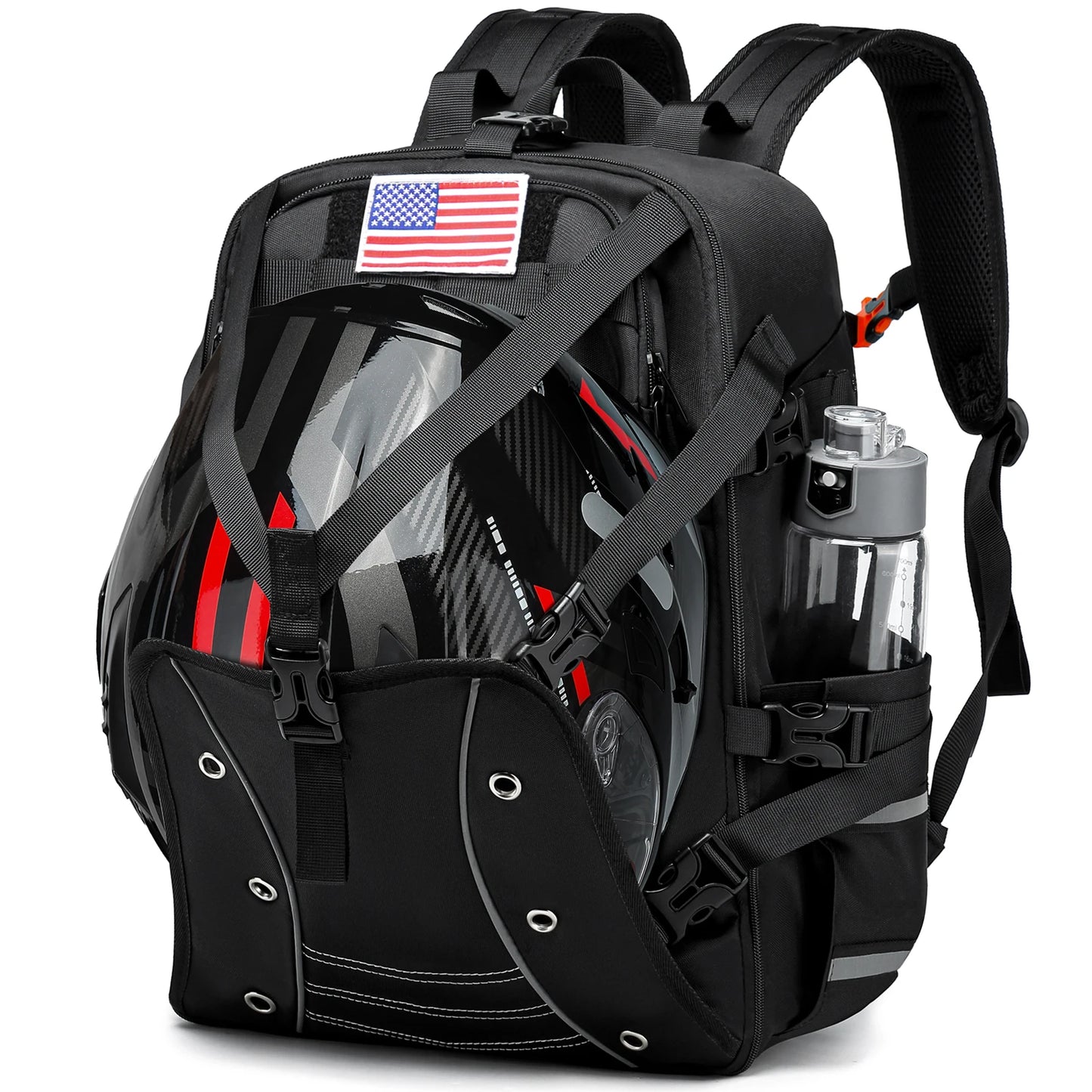 RiderVault™ Moto Helmet Backpack – Waterproof Large-Capacity Racing & Travel Gear Bag