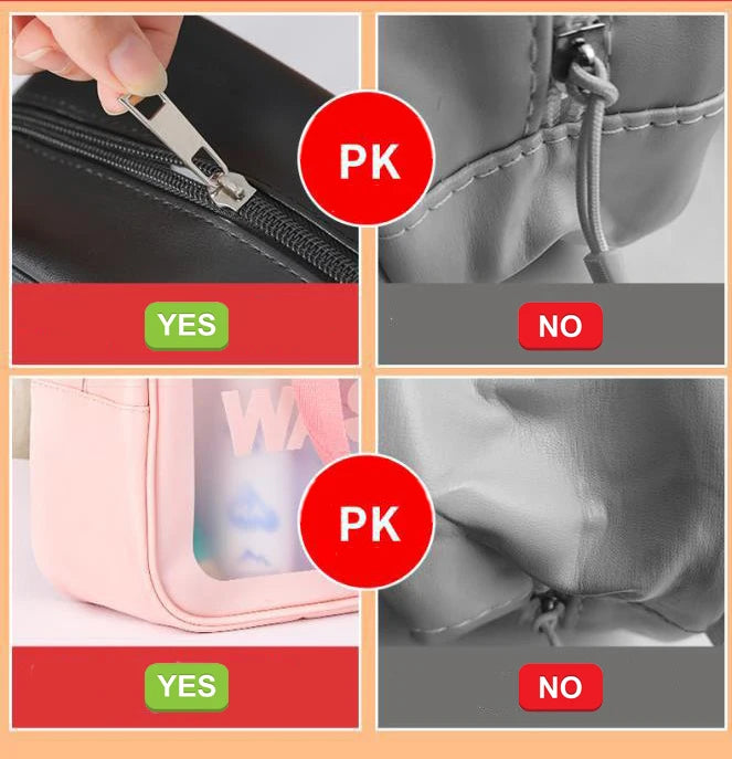 CrystalCarry™ Beauty Travel Case – Large Waterproof Clear Cosmetic Bag for Makeup & Toiletries