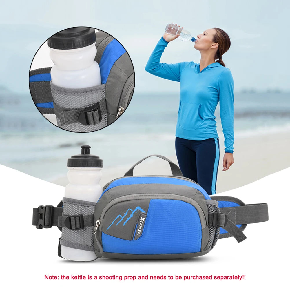 HydroStride™ Waterproof Running Belt with Bottle Holder – Lightweight Fanny Pack for Jogging, Hiking & Cycling