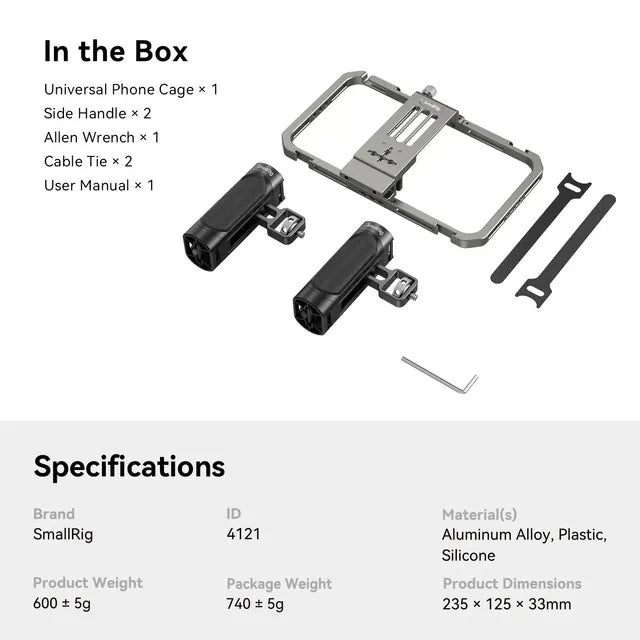 SmallRig Pro 2791B – Universal Smartphone Video Cage for iPhone 16 Pro Max & Mobile Filmmaking