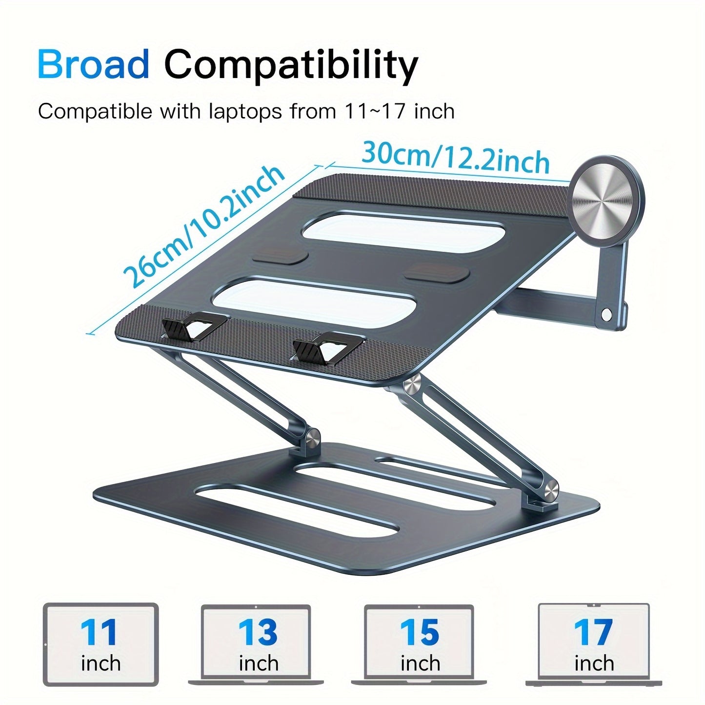 Ergonomic Laptop Stand With MagSafe Phone Mount