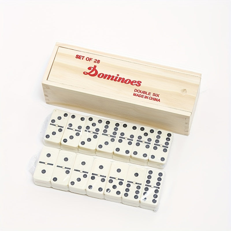 Dominoes Set - 28 Pieces With Wooden Case (2-4 Players)