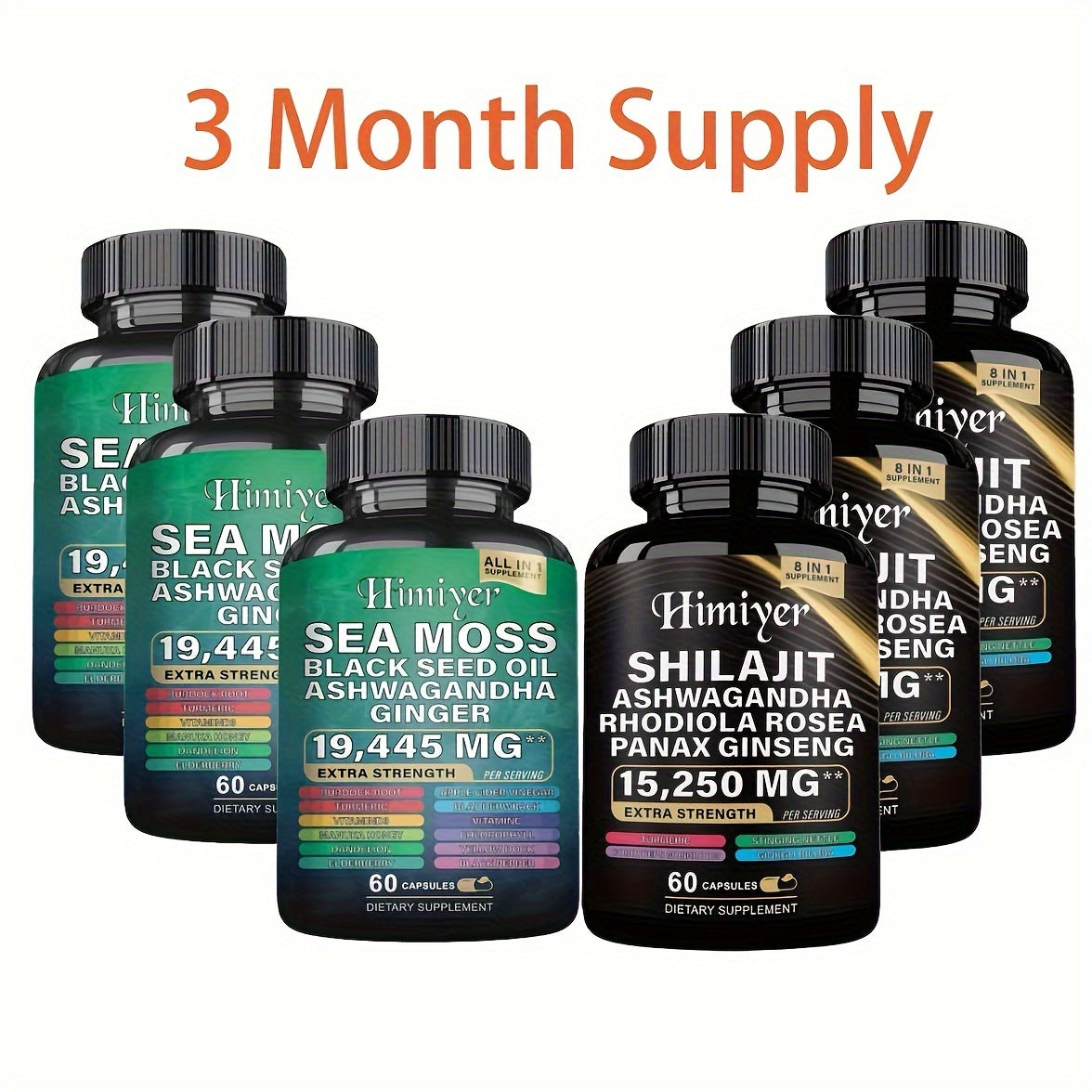 Sea Moss & Shilajit Supplement Bundle - boost your energy, enhance mental clarity, and promote overall well-being